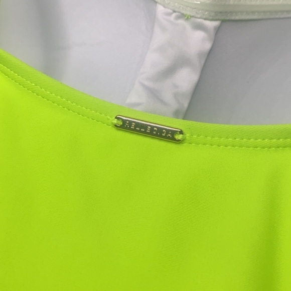 Relleciga One Piece Women’s Padded Spaghetti Strap Swimsuit Size S Neon Green - Picture 10 of 10